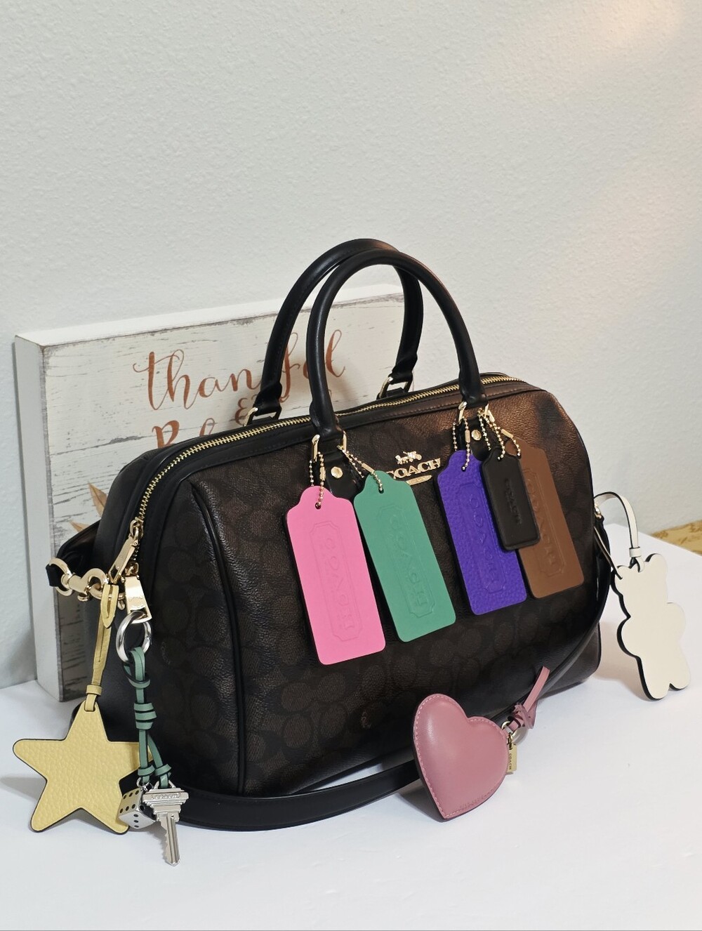 Coach Charms Each Sold Separately! XL Hangtag Bear STAR Key (Bag Not Included) - Picture 8 of 16